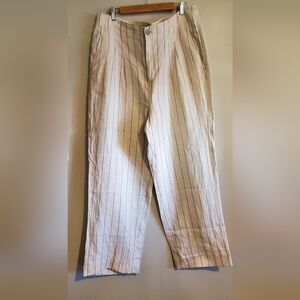 Banana Republic Blue and Cream Wide Leg Pants